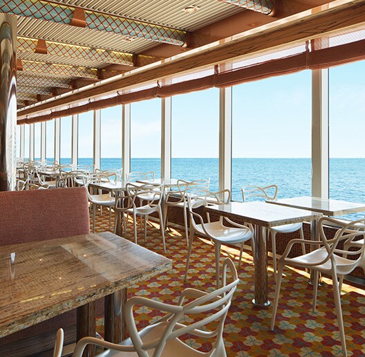 Costa Serena · comedor con vista al mar · Costa Cruceros